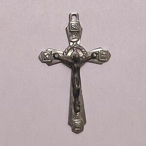 Elegant Vintage Italian made Silver Crucifix & Cross Pendant.